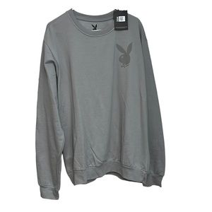 PLAYBOY long sleeve comfy gray cotton mens XL